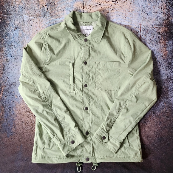 Small Casual Green Lightweight Button Jacket Goodfellow & Co - Picture 2 of 11